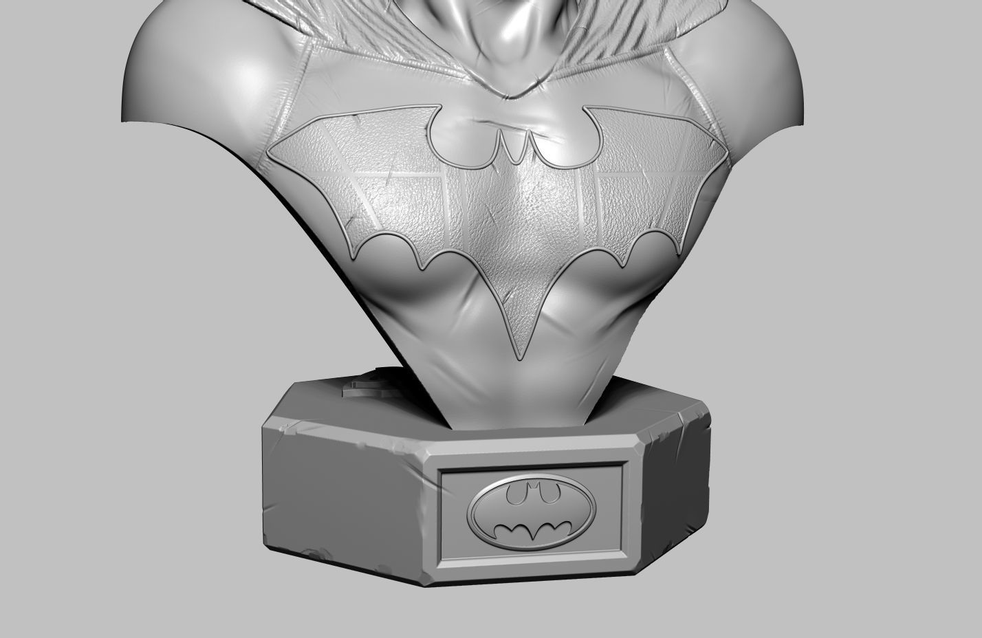 Bust of Batman  Free 3D print model_5