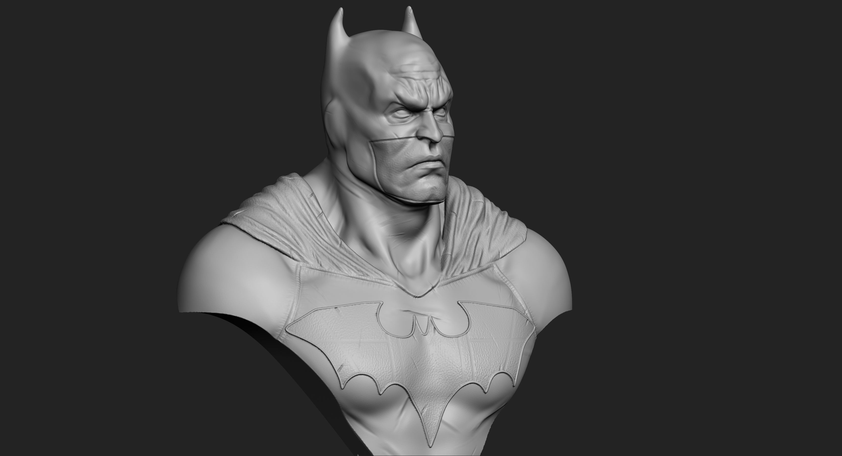 Bust of Batman  Free 3D print model_2