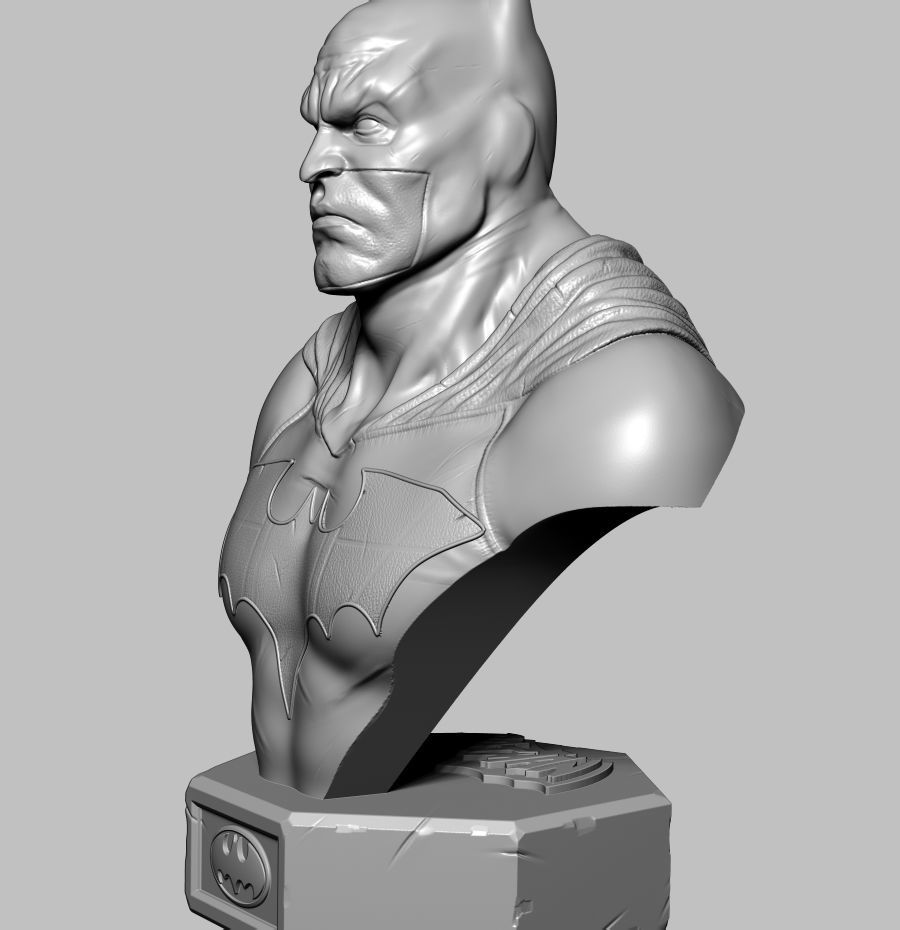 Bust of Batman  Free 3D print model_6