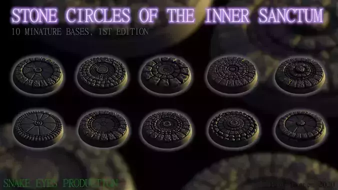 Stones of the inner sanctum miniature bases