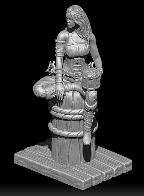 Female Pirate 3D print model_4