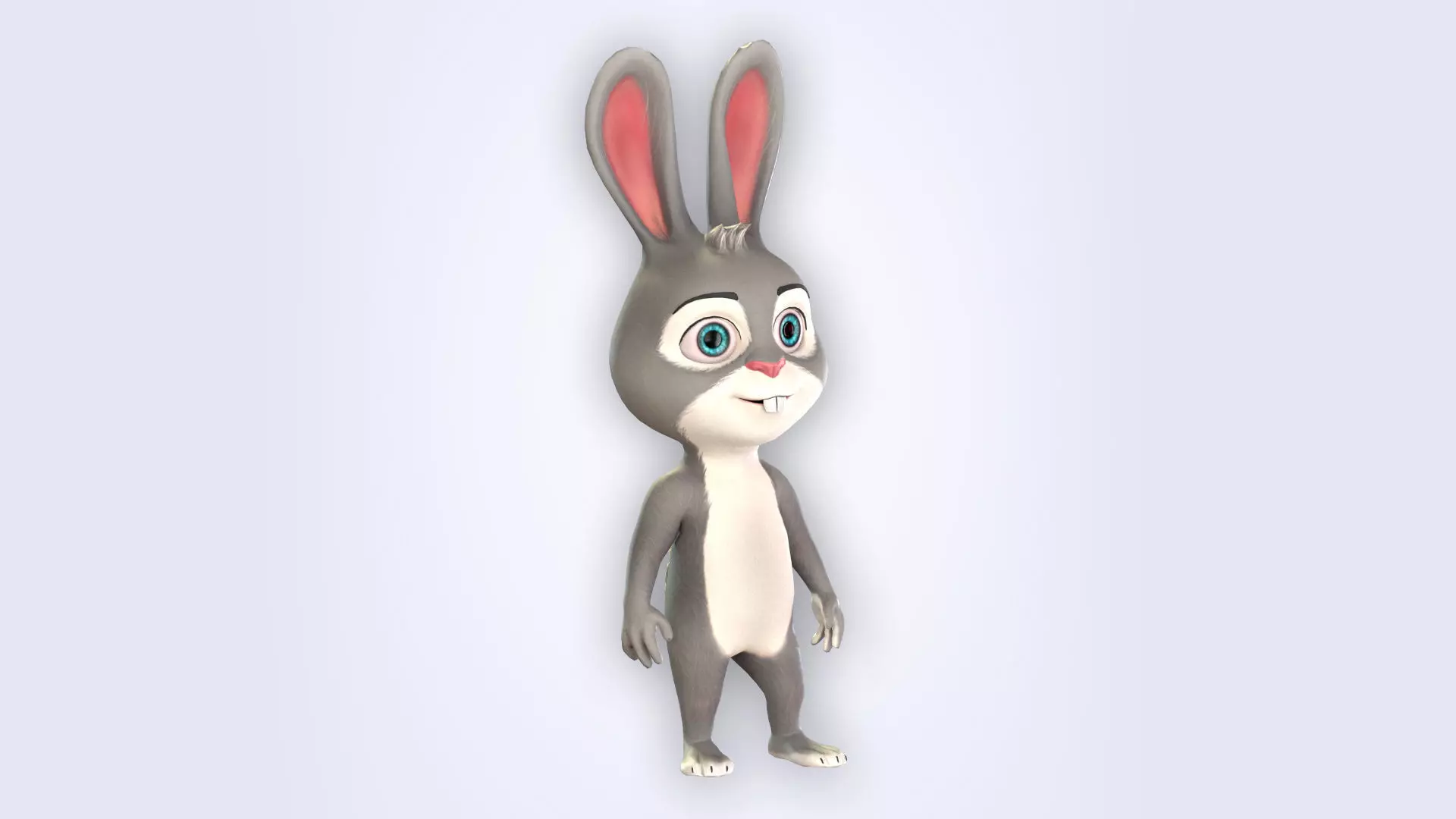 Cartoon Bunny Natural Low-poly 3D model_0