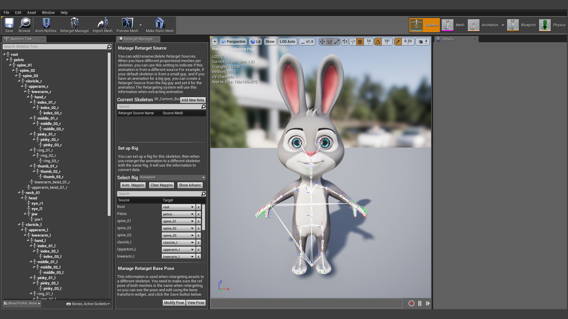 Cartoon Bunny Natural Low-poly 3D model_7
