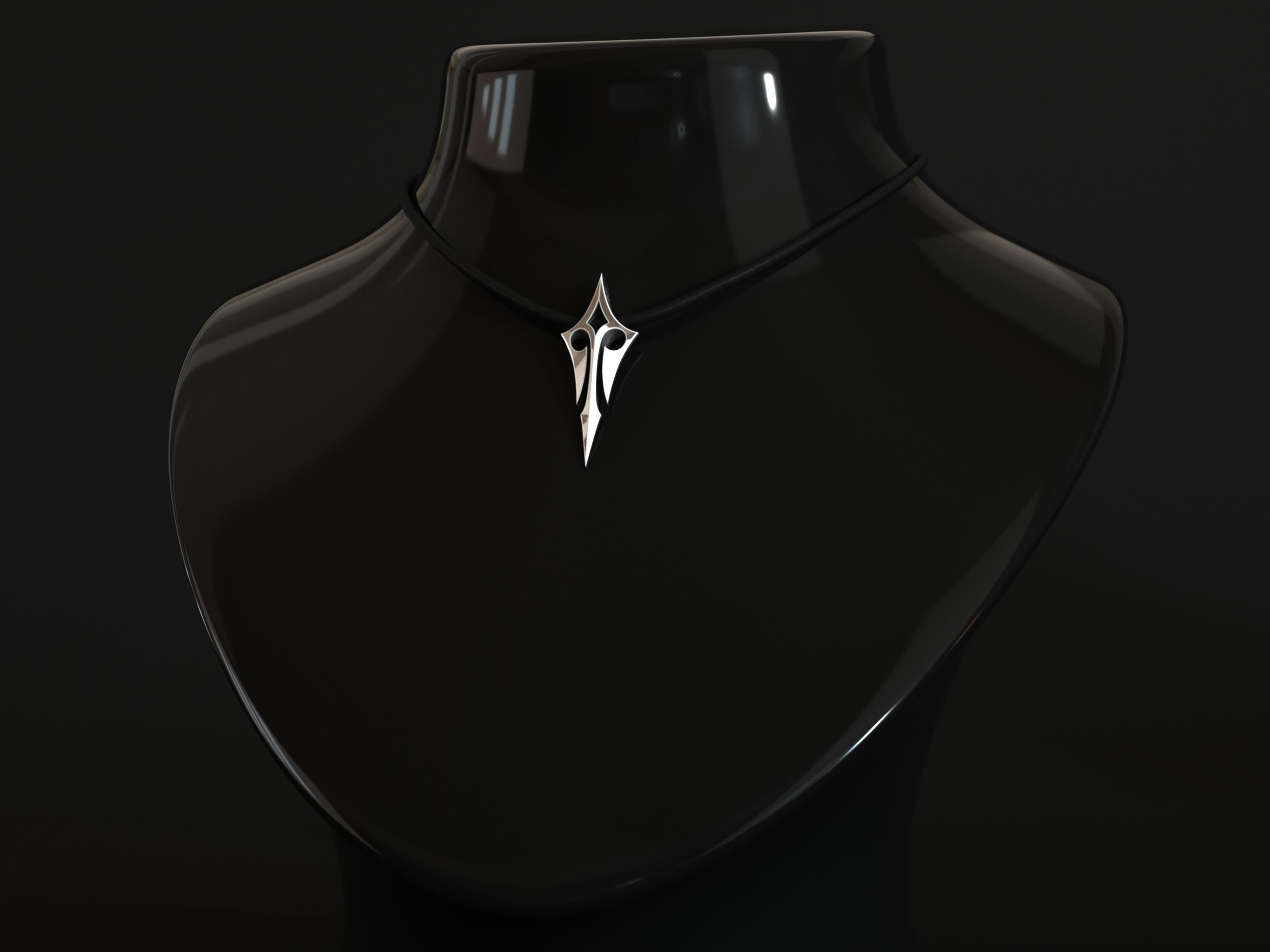 Elven Arrow Pendant H 3D Model 3D print model_4