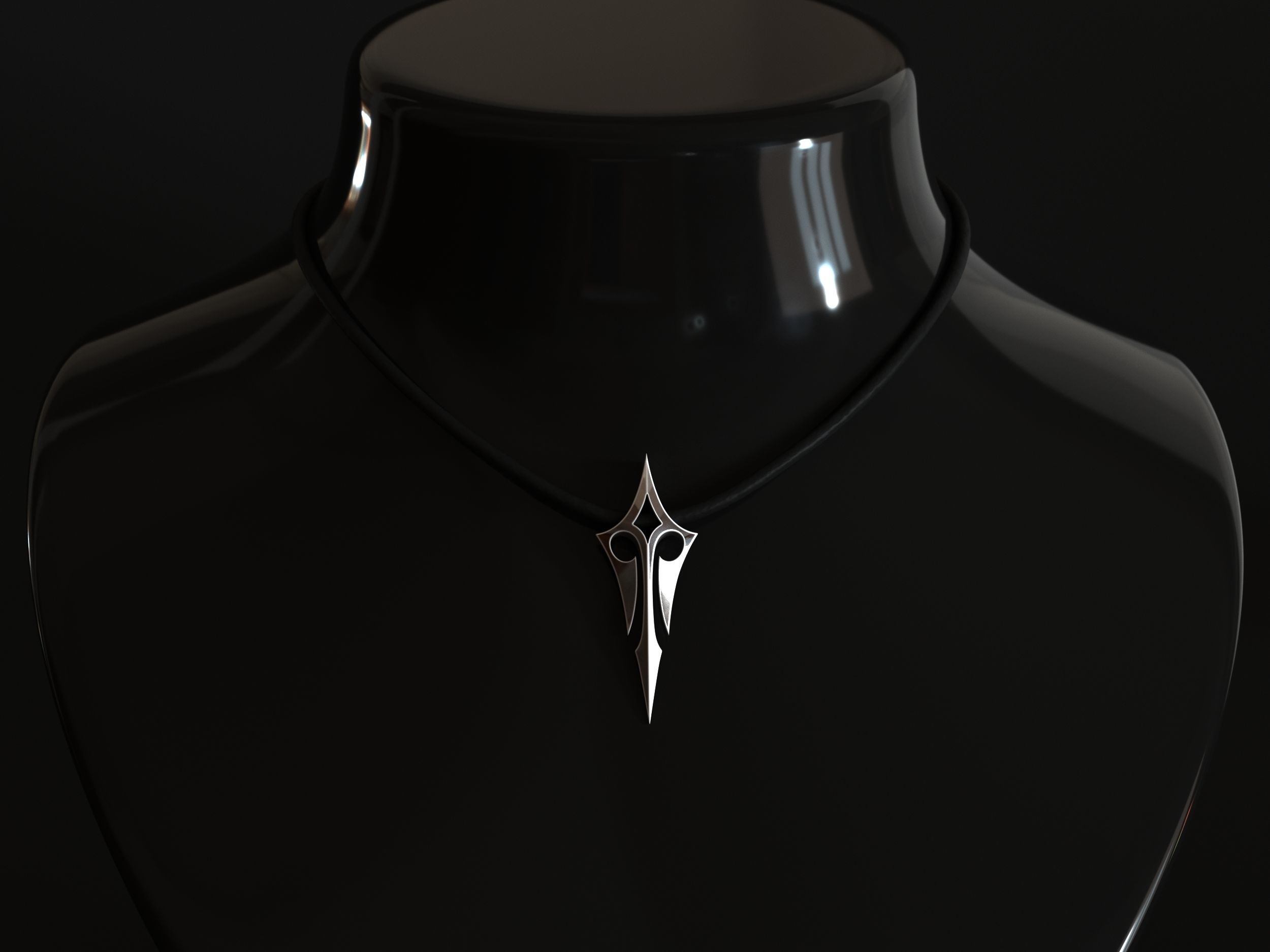 Elven Arrow Pendant H 3D Model 3D print model_2