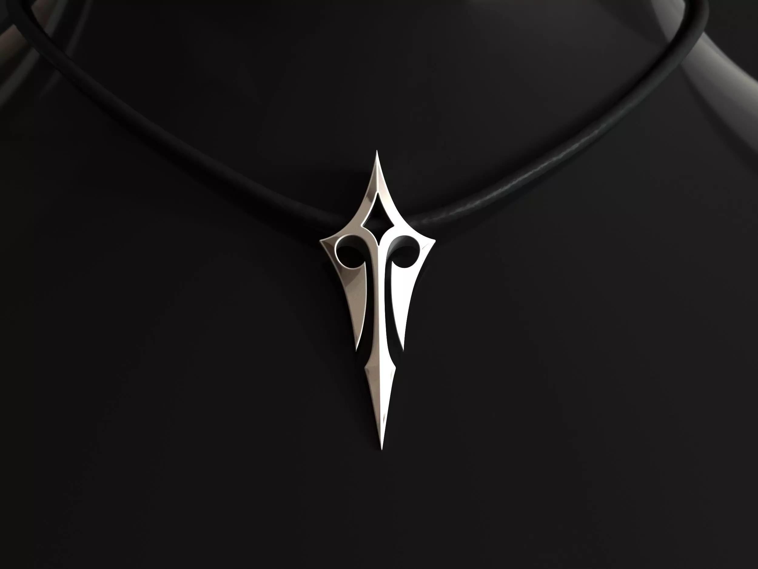 Elven Arrow Pendant H 3D Model 3D print model_0
