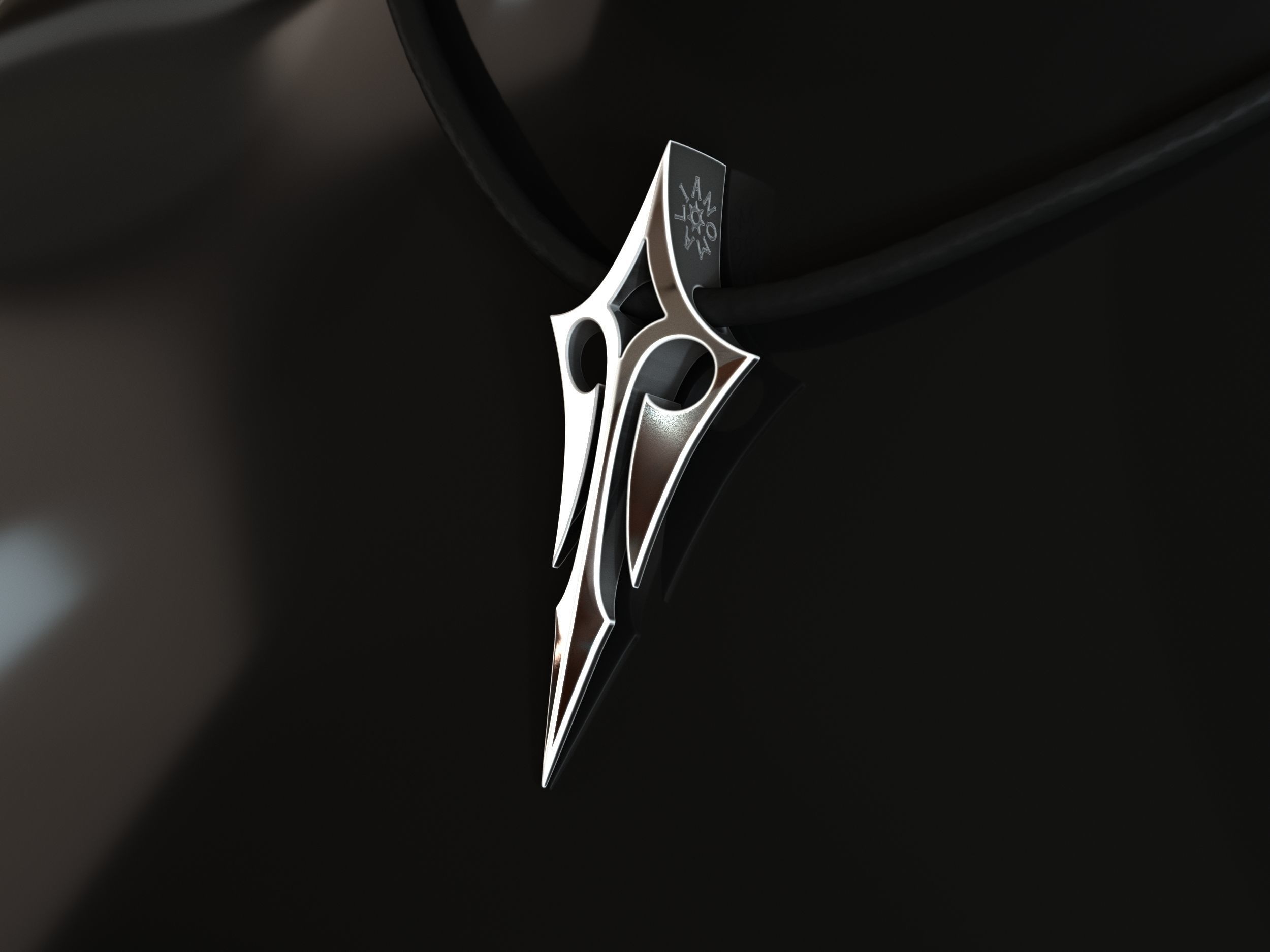 Elven Arrow Pendant H 3D Model 3D print model_3