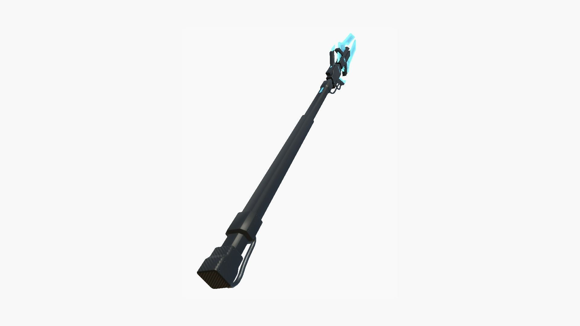 SciFi War Spear A01 Black Blue - Character Design Fashion Low-poly 3D model_2