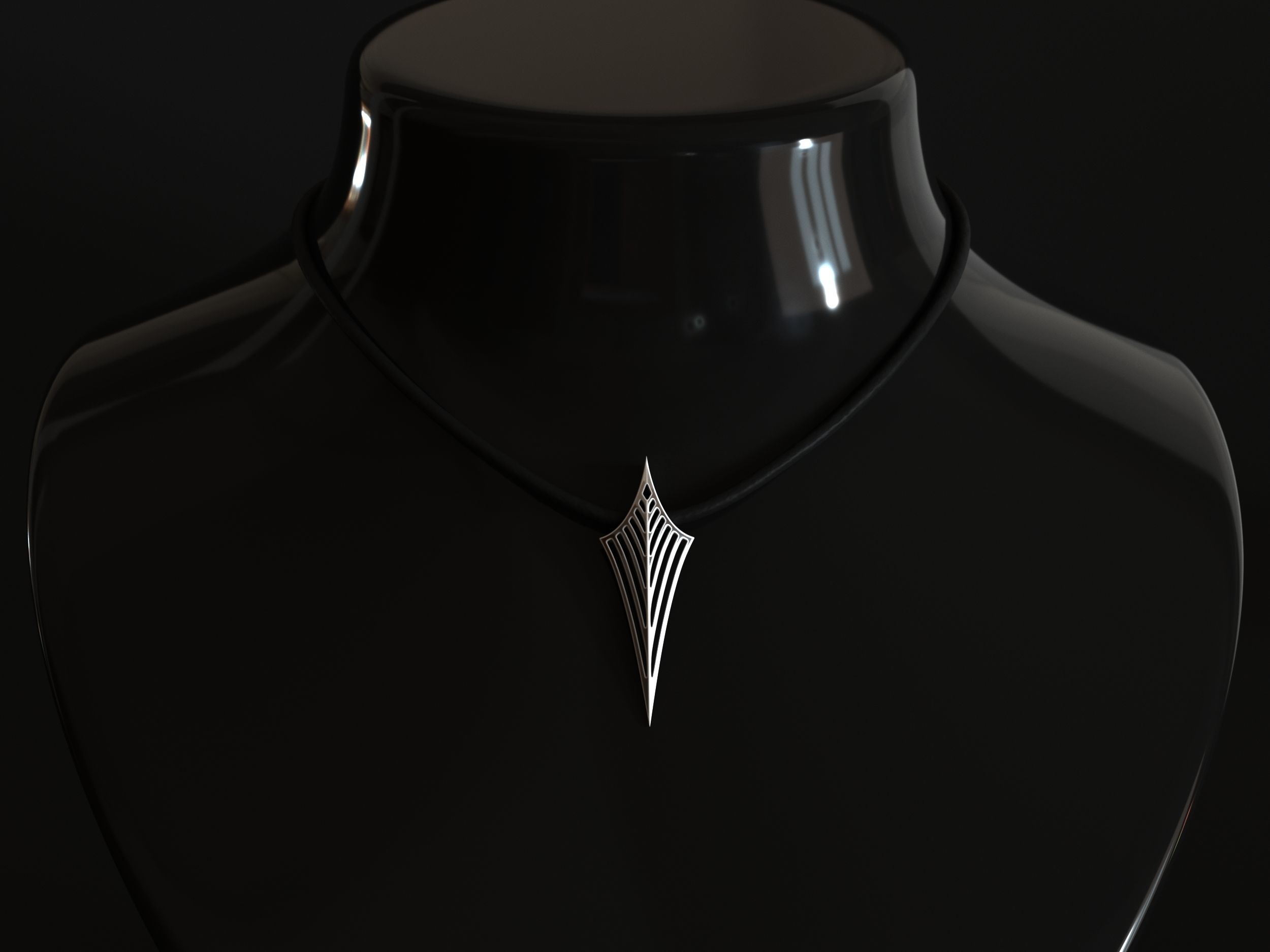 Elven Arrow Pendant I 3D Model 3D print model_2