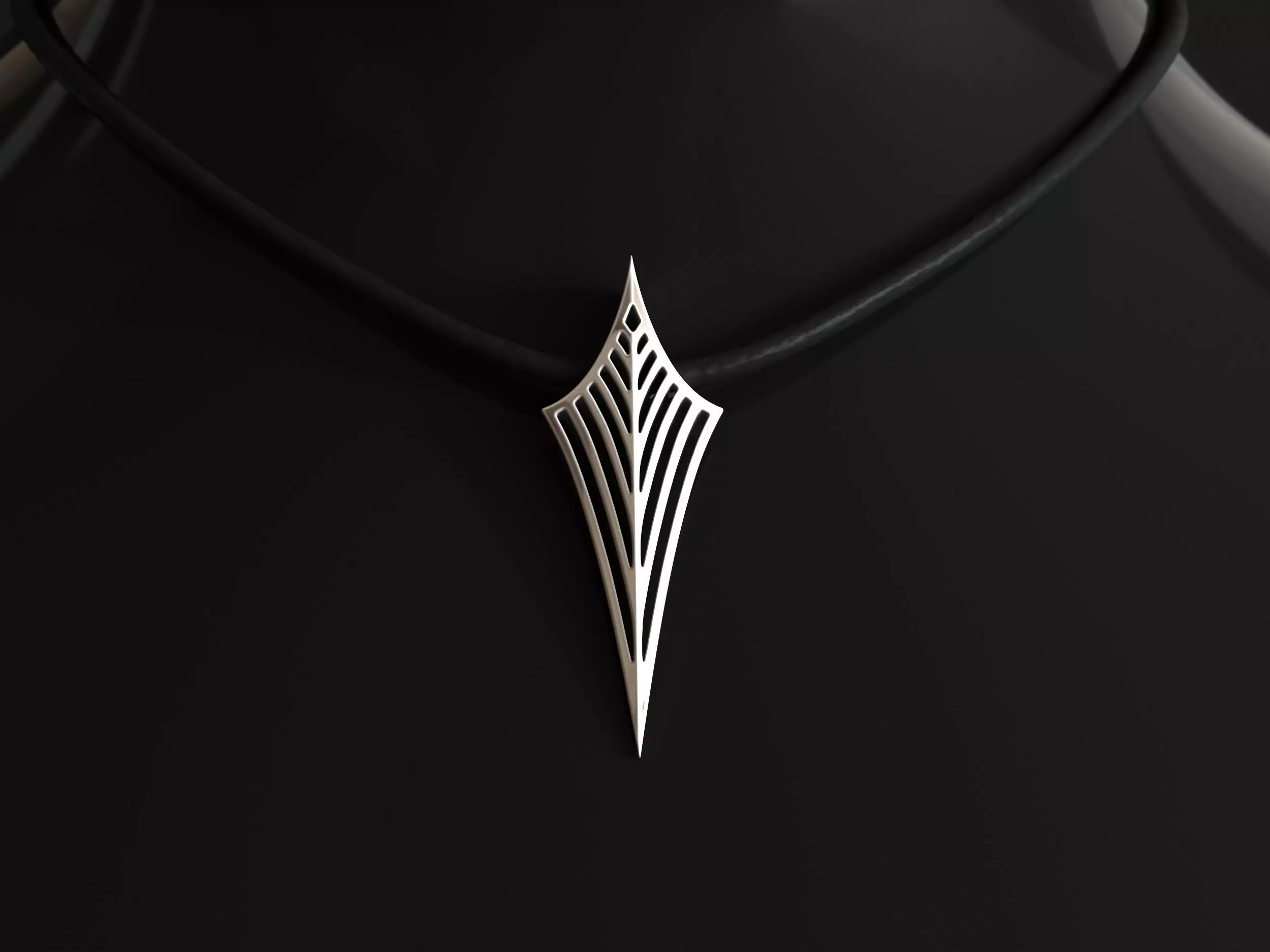 Elven Arrow Pendant I 3D Model 3D print model_0