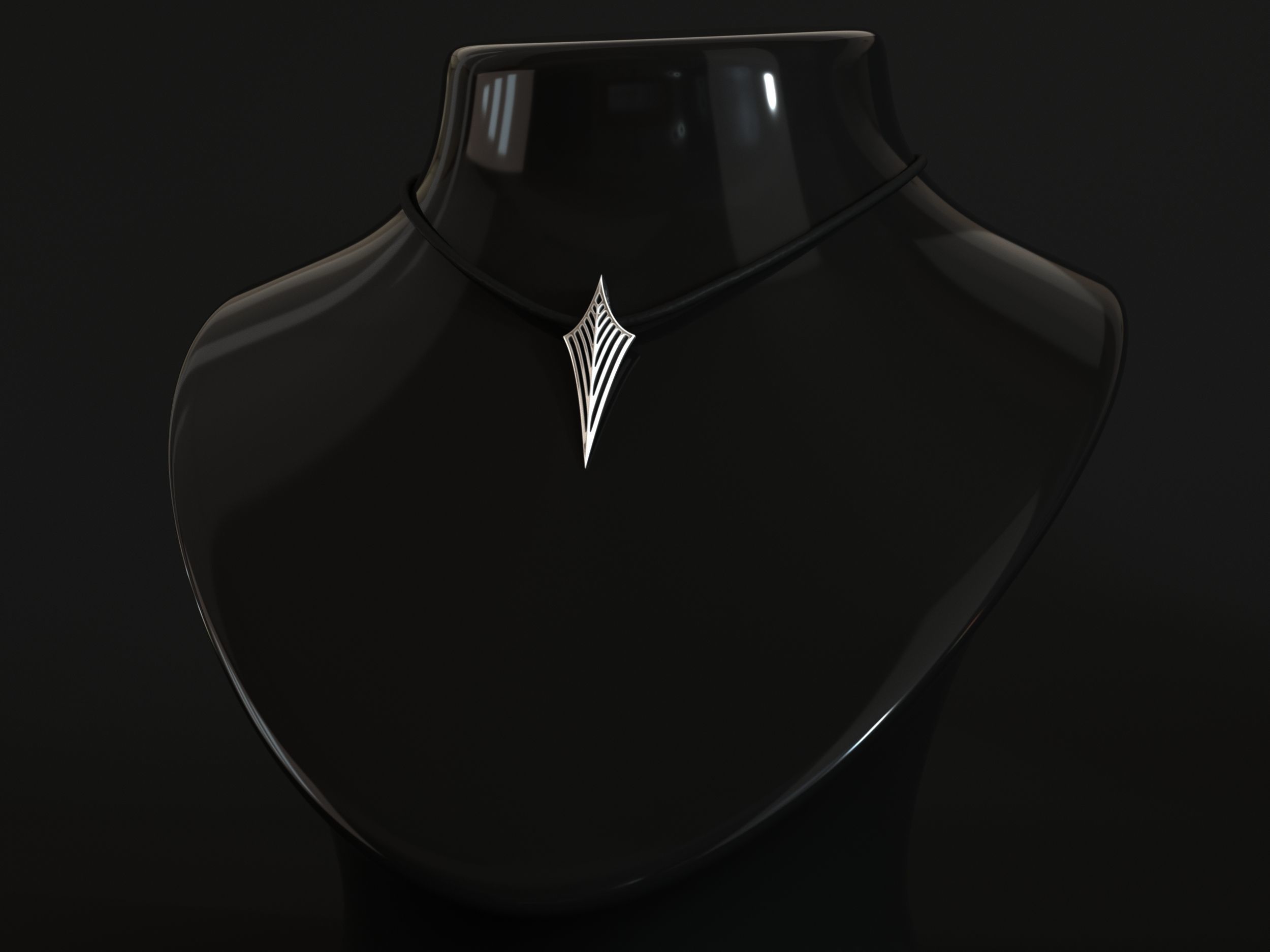 Elven Arrow Pendant I 3D Model 3D print model_4