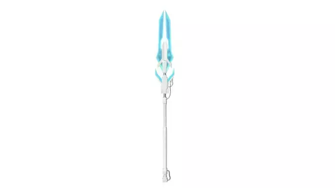 SciFi War Spear A02 White Blue - Character Design Fashion Low-poly 3D model SciFi War Spear A02 White Blue - Character Design Fashion Low-poly 3D model