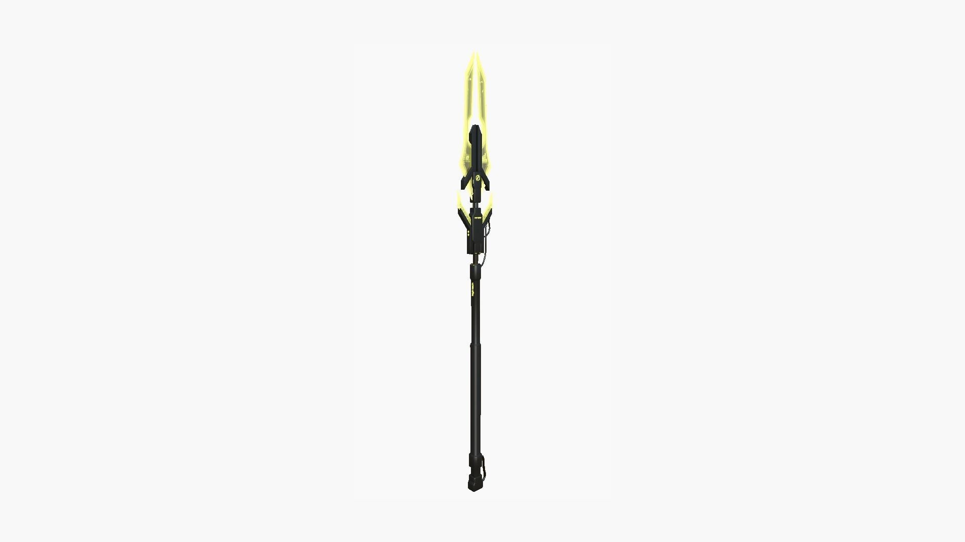 SciFi War Spear A05 Black Yellow - Character Design Fashion Low-poly 3D model_4