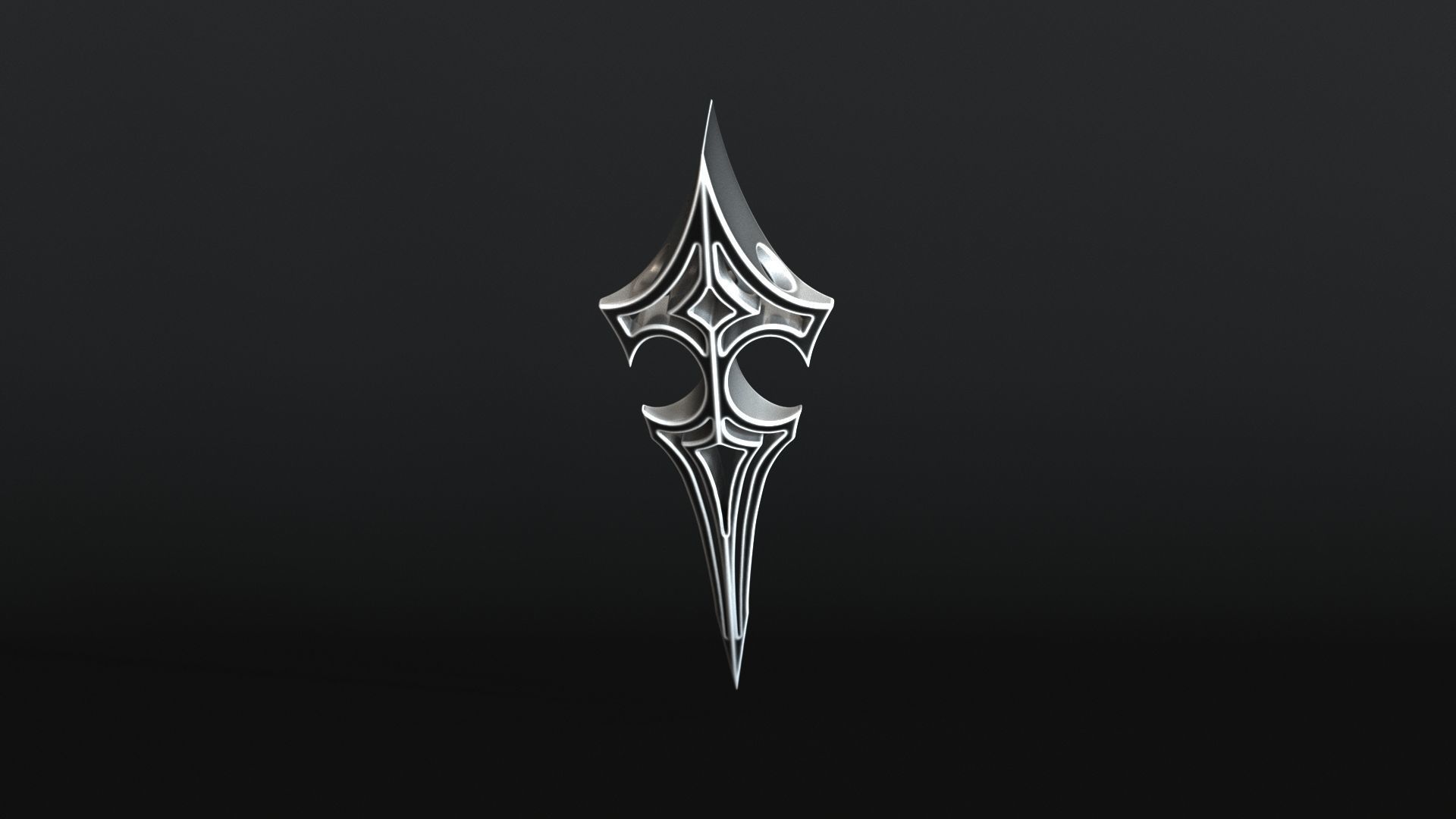 Elven Arrow Pendant K 3D Model 3D print model_13