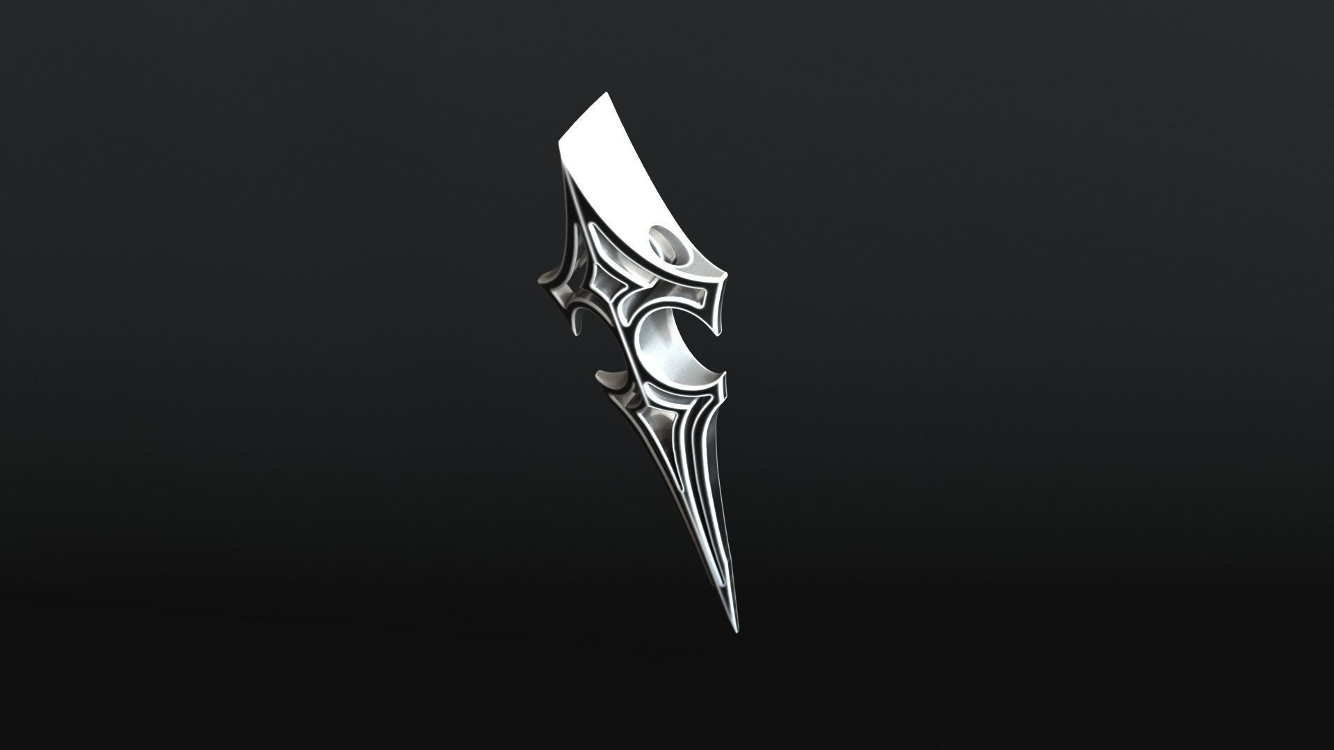 Elven Arrow Pendant K 3D Model 3D print model_12