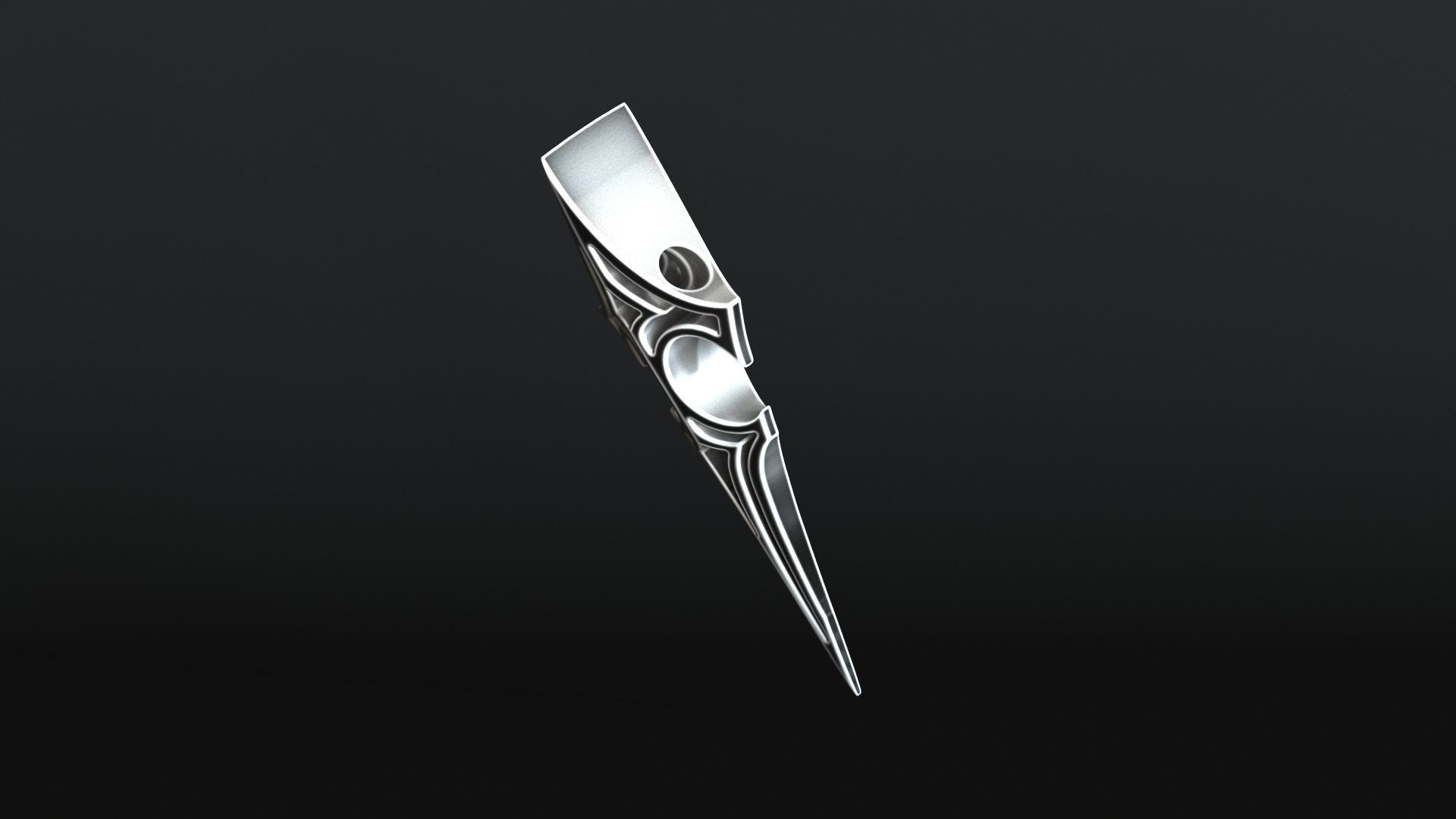 Elven Arrow Pendant K 3D Model 3D print model_11