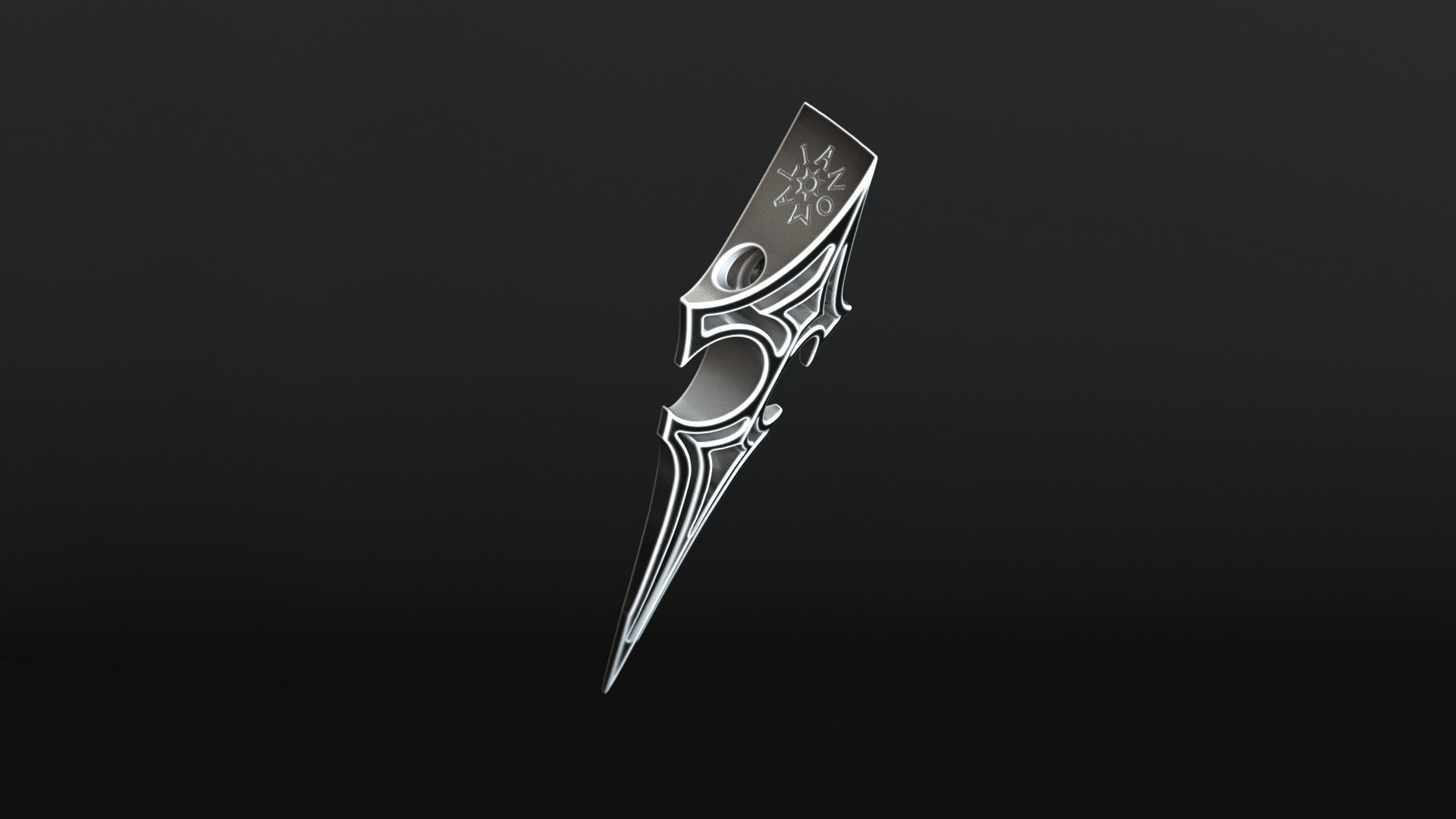 Elven Arrow Pendant K 3D Model 3D print model_15