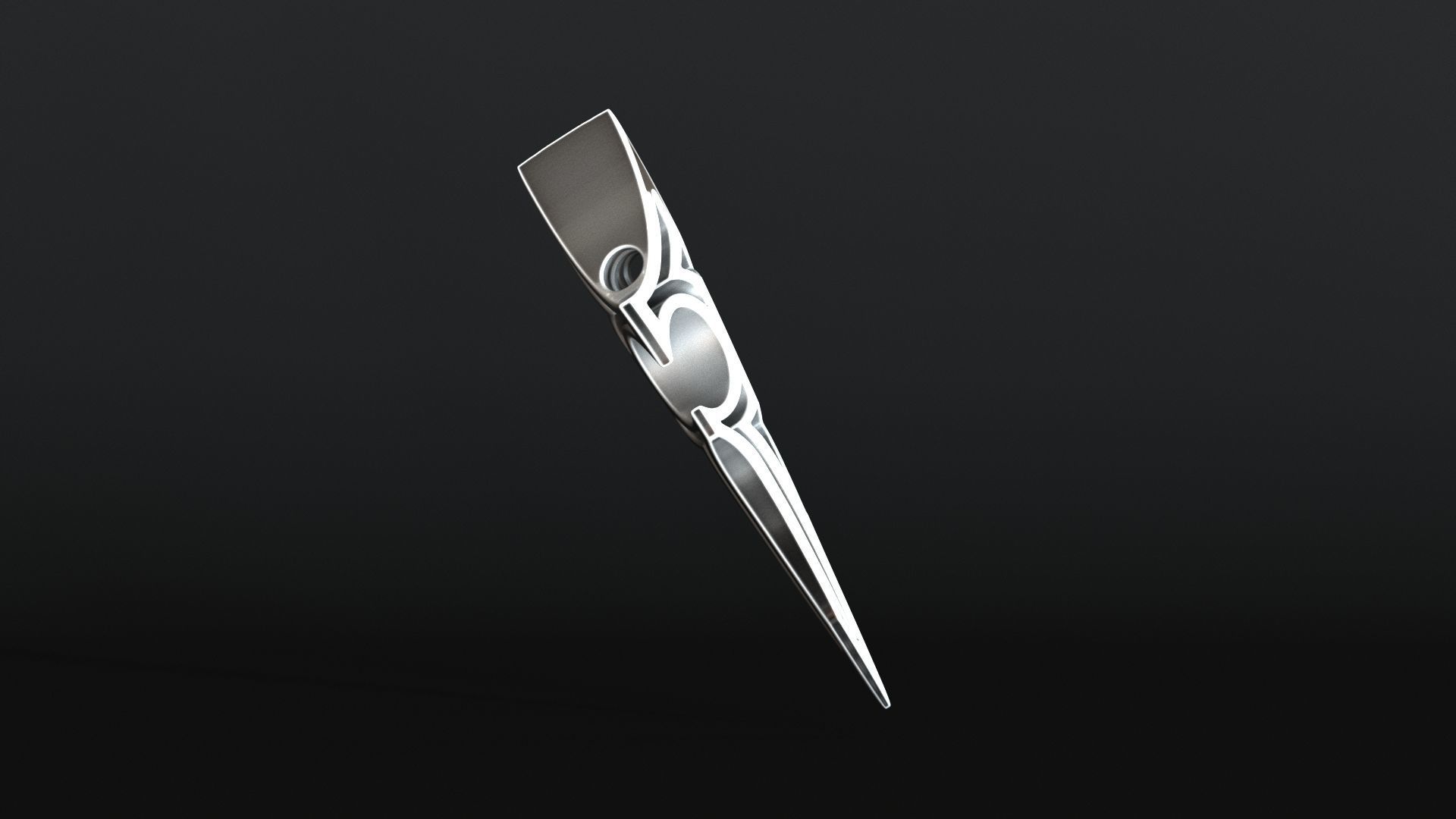 Elven Arrow Pendant K 3D Model 3D print model_9