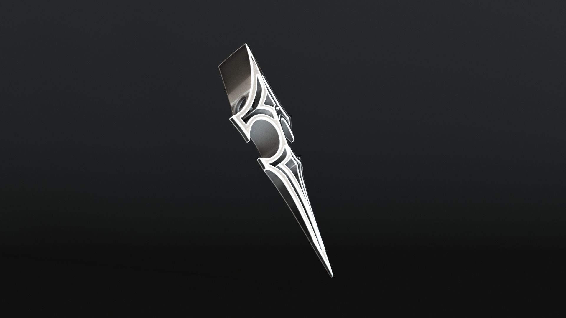 Elven Arrow Pendant K 3D Model 3D print model_8