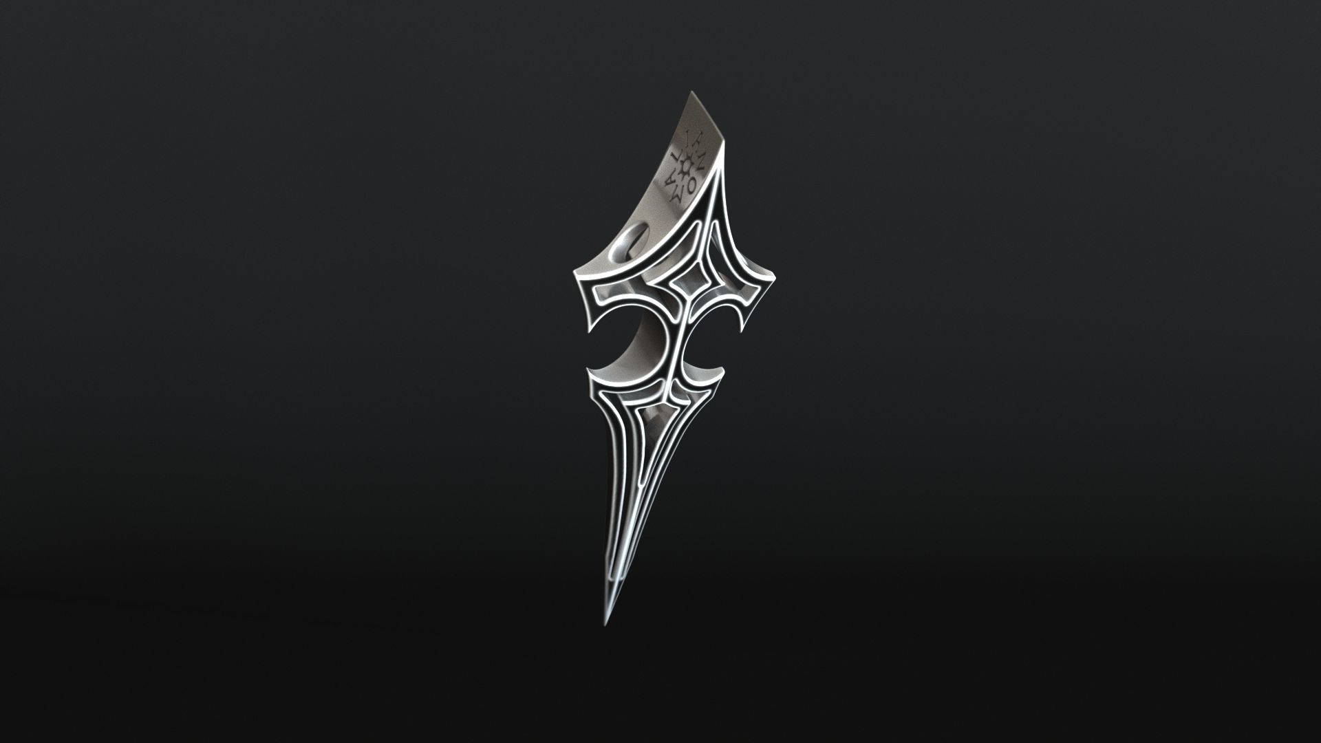 Elven Arrow Pendant K 3D Model 3D print model_14