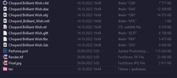 Chopard Perfume Project for C4D and Redshift Render 3D model_7