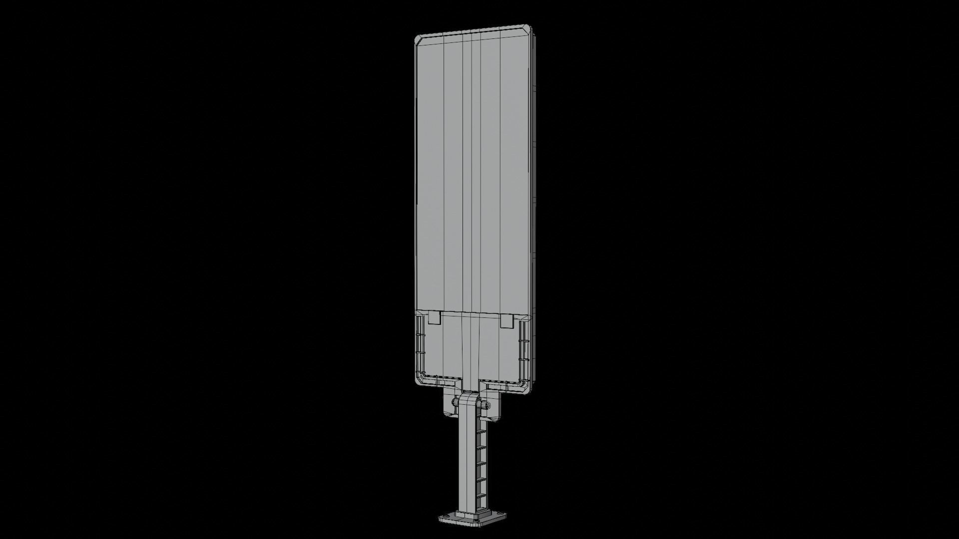 Solar Street Light Low-poly 3D model_16