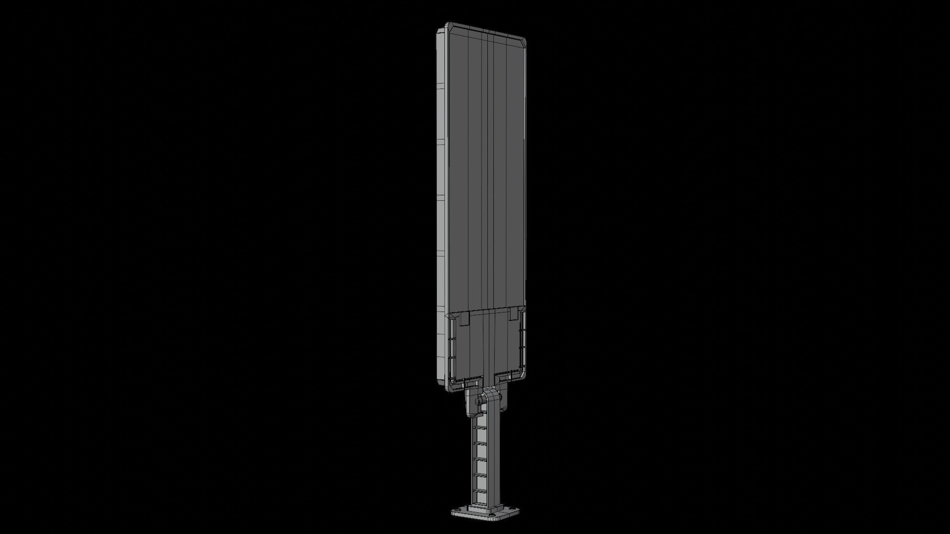 Solar Street Light Low-poly 3D model_15