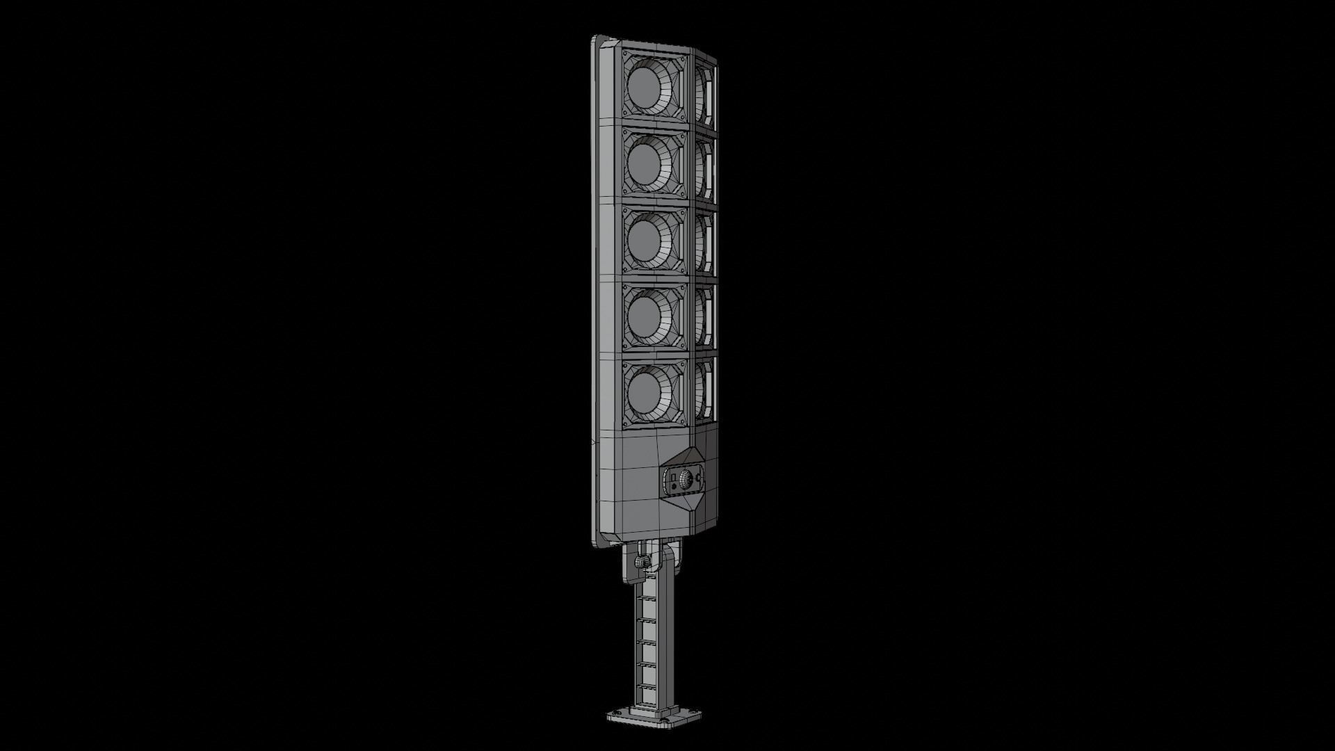 Solar Street Light Low-poly 3D model_17