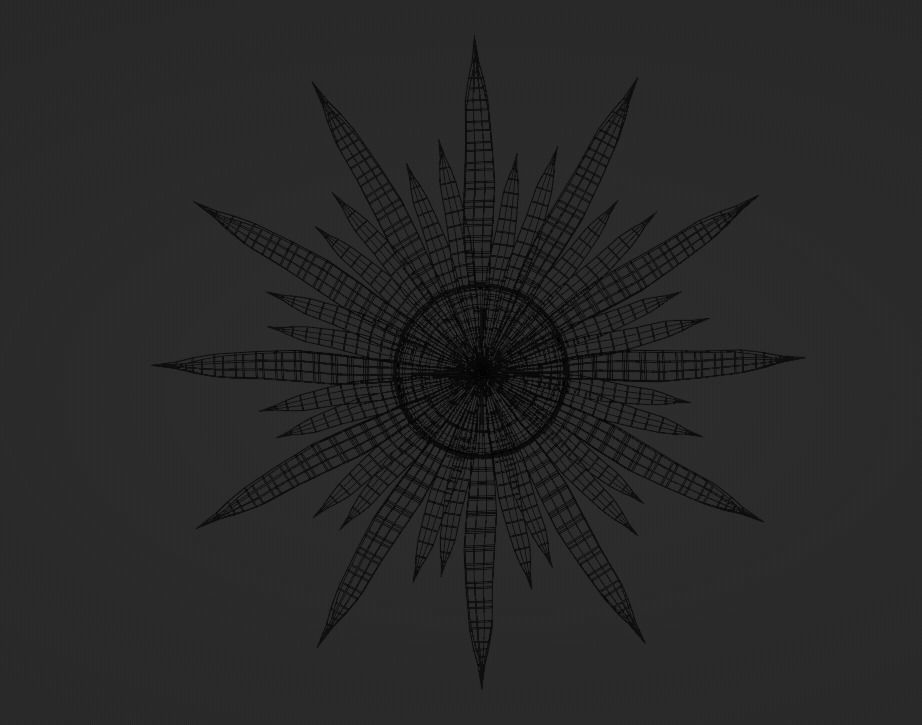 Low poly grass plant Low-poly 3D model_2