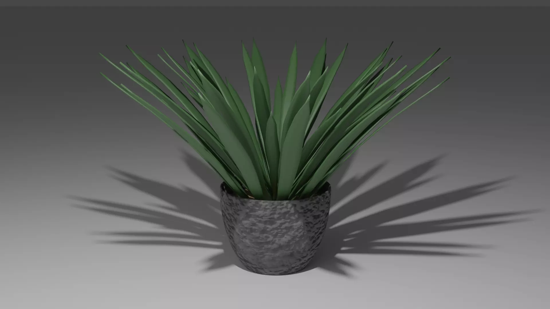 Low poly grass plant Low-poly 3D model_0