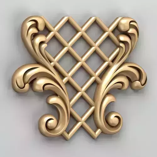 Carved decor central 038 3D model