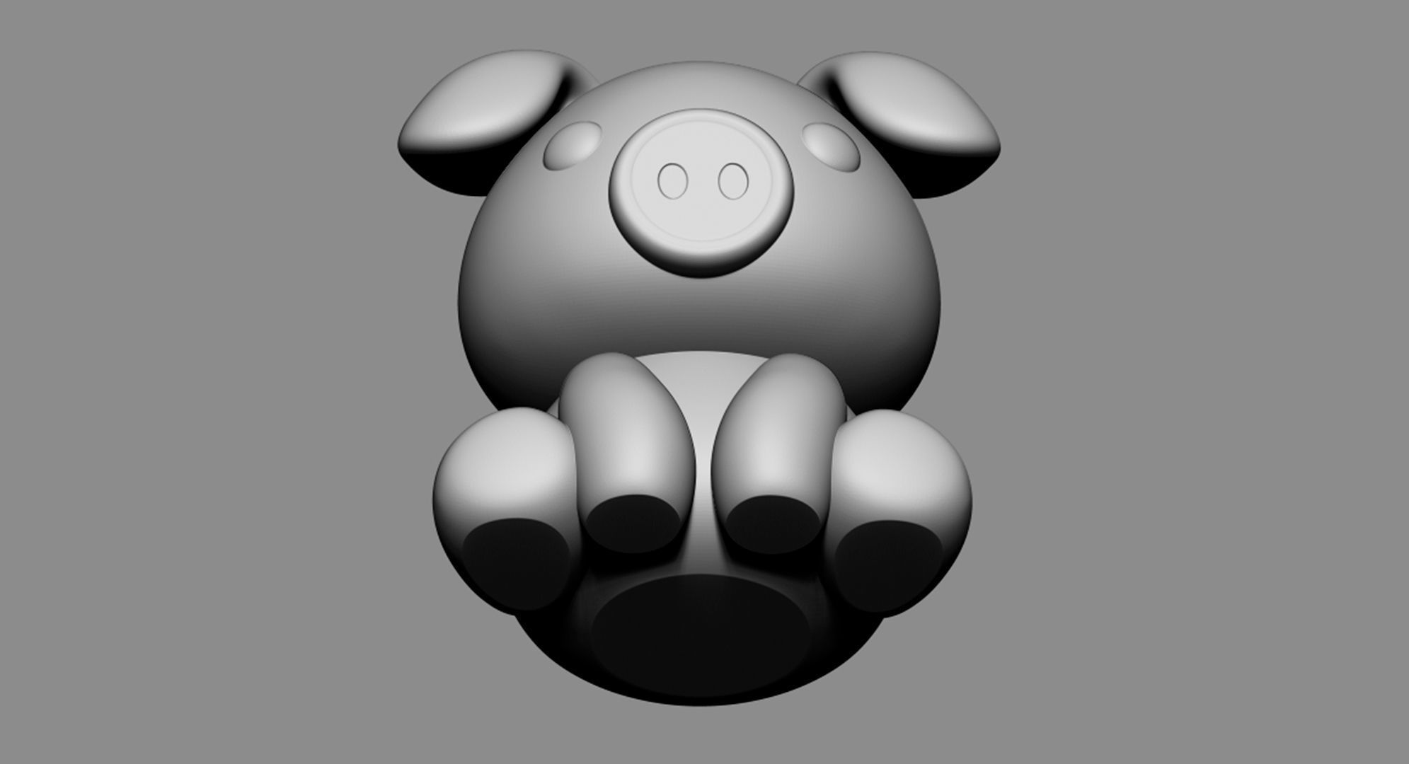 Pig Cute Free 3D print model_6