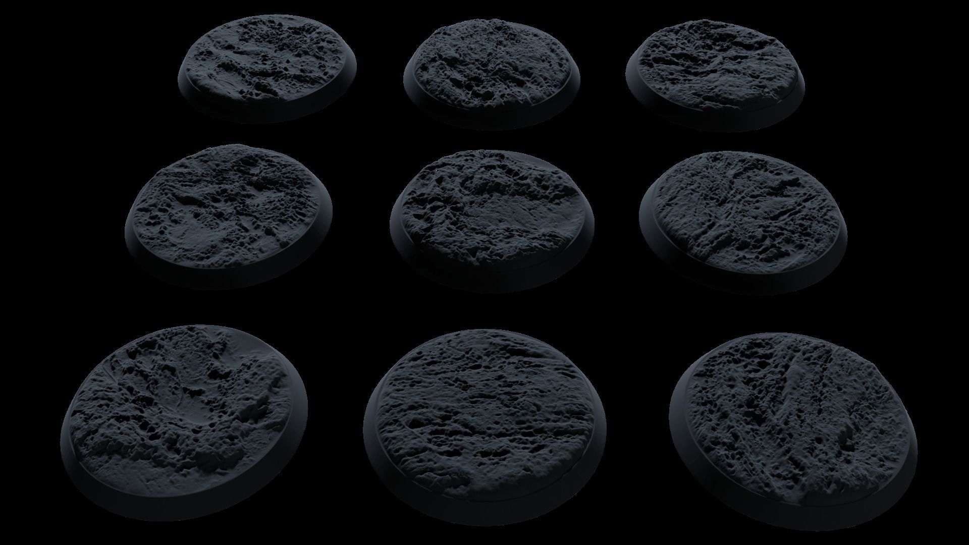 Sandstorm Miniature Bases 3D print model_5