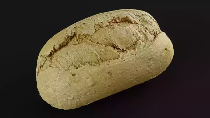 Wholegrain Bun Low-poly 3D model