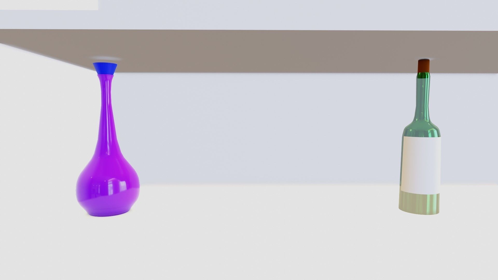 Bar Cabinet Glass Bottle Vase animated furnitur Low-poly 3D model_6