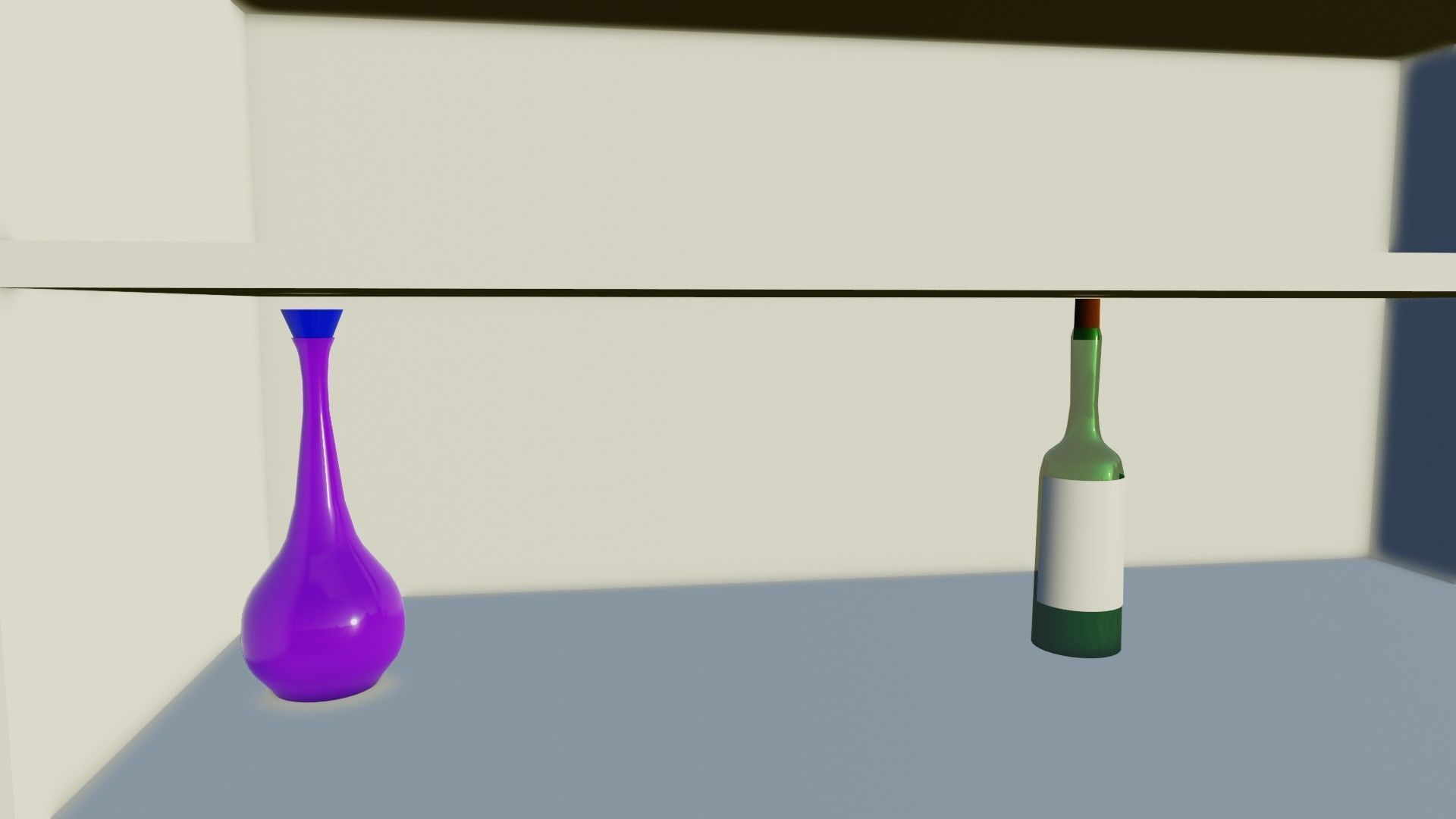 Bar Cabinet Glass Bottle Vase animated furnitur Low-poly 3D model_26