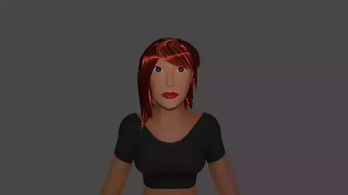 beautiful female character  no lower limbs