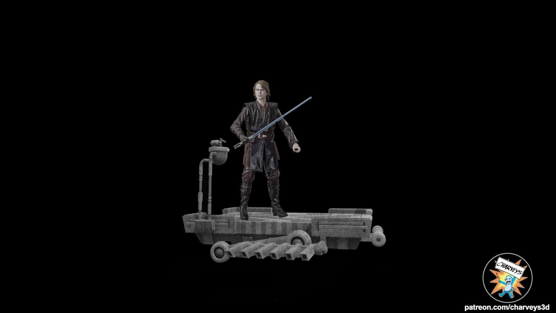 Mustafar Lava Mining Platform for action figures 3D print model_1