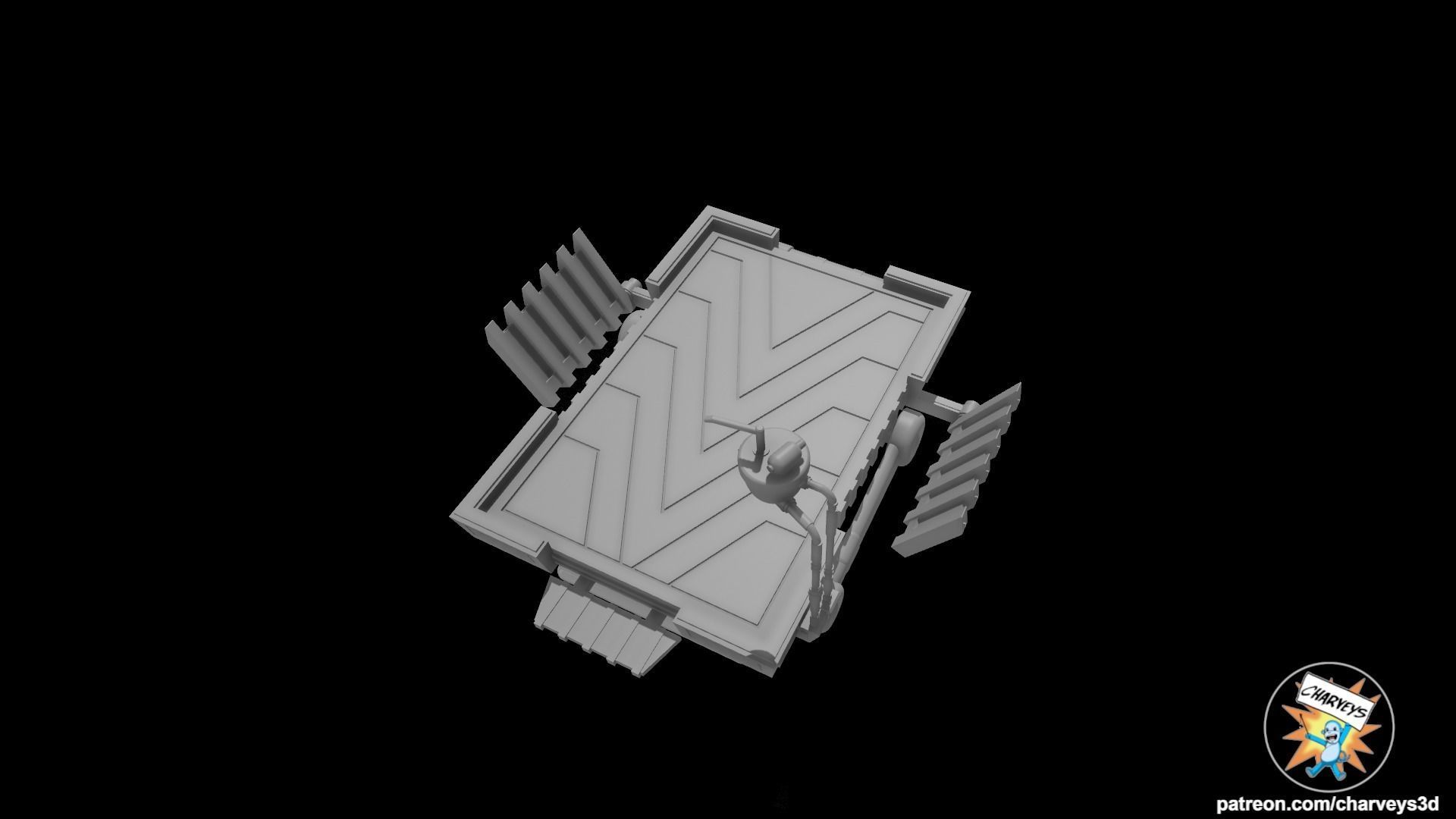 Mustafar Lava Mining Platform for action figures 3D print model_4