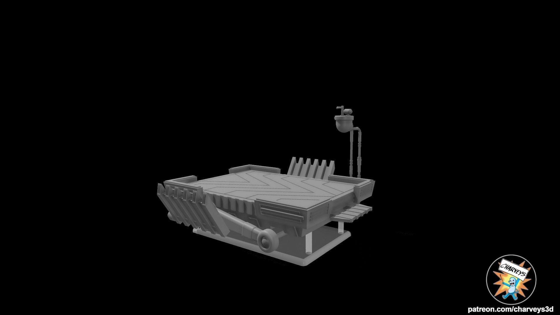 Mustafar Lava Mining Platform for action figures 3D print model_5