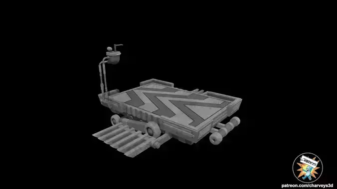 Mustafar Lava Mining Platform for action figures 3D print model
