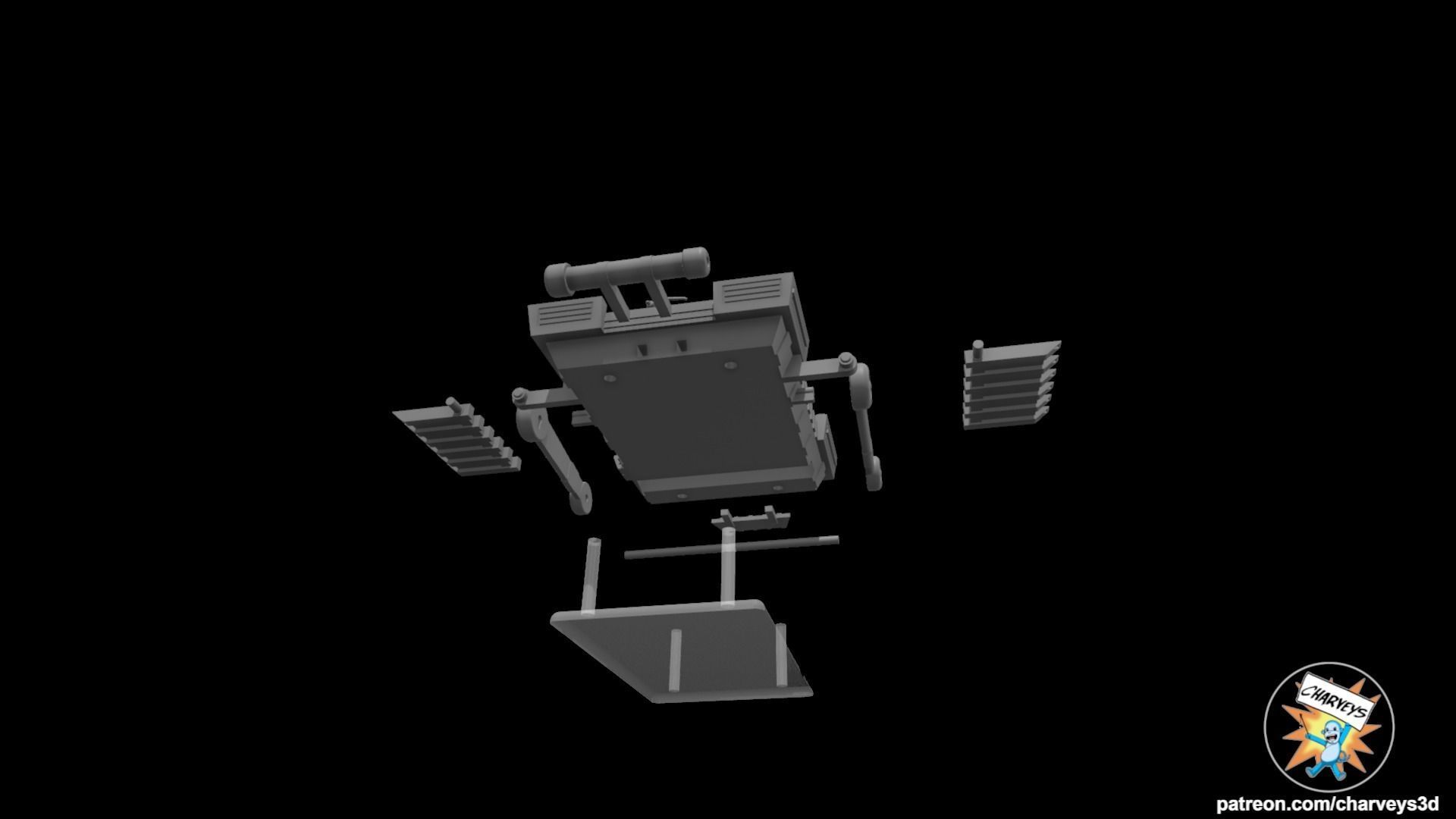 Mustafar Lava Mining Platform for action figures 3D print model_9