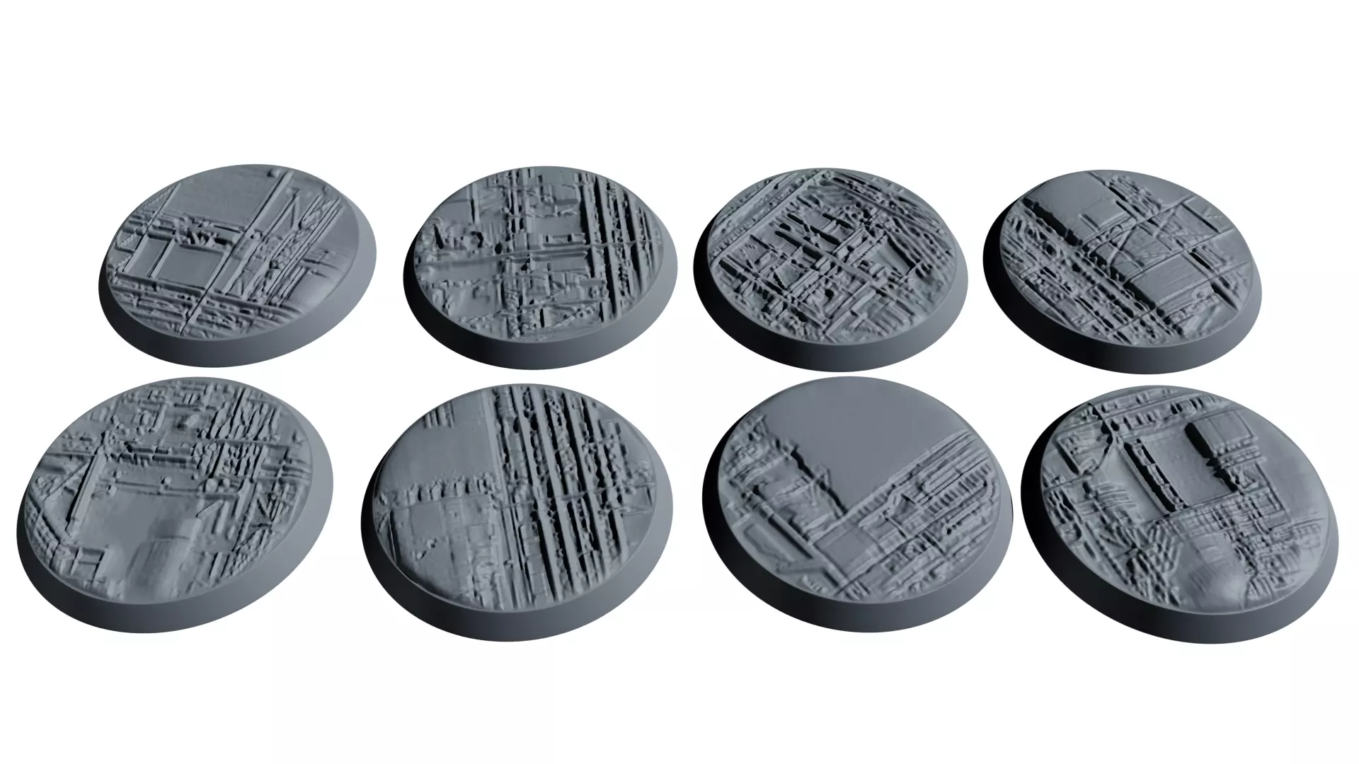 Industrial Ship Miniature bases 3D print model_0