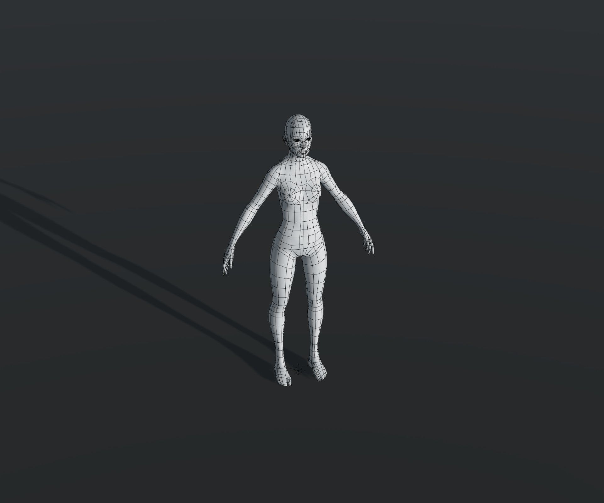 Human Body Base Mesh 28 Animations 10 3D Models Pack Low-poly 3D model_34