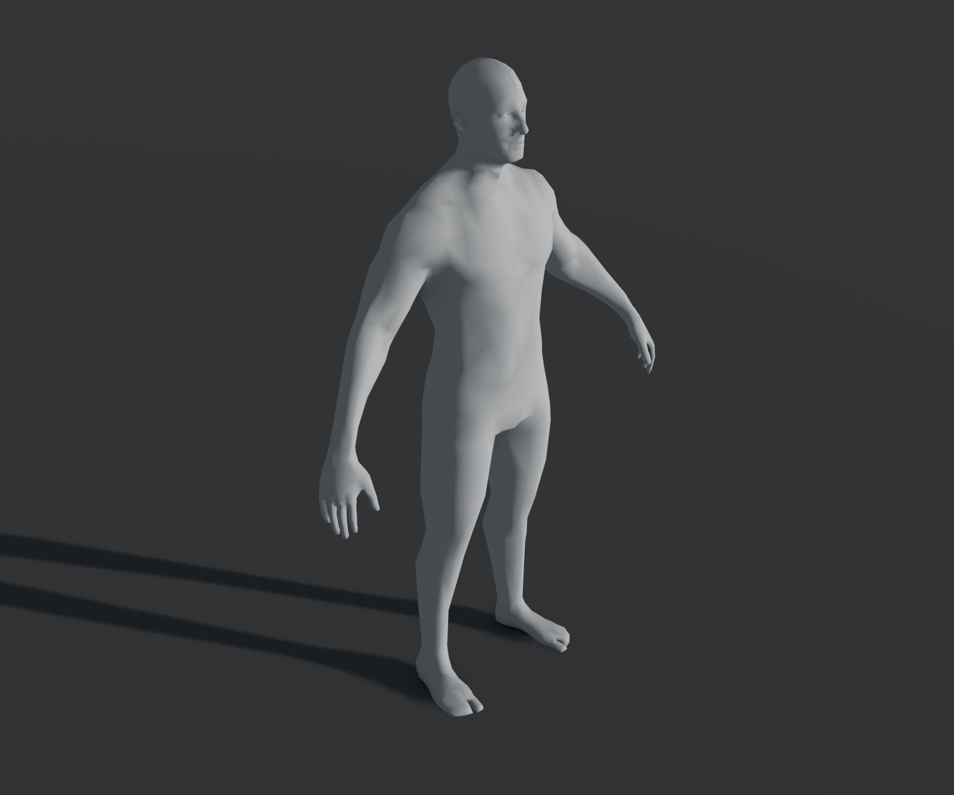 Human Body Base Mesh 28 Animations 10 3D Models Pack Low-poly 3D model_30