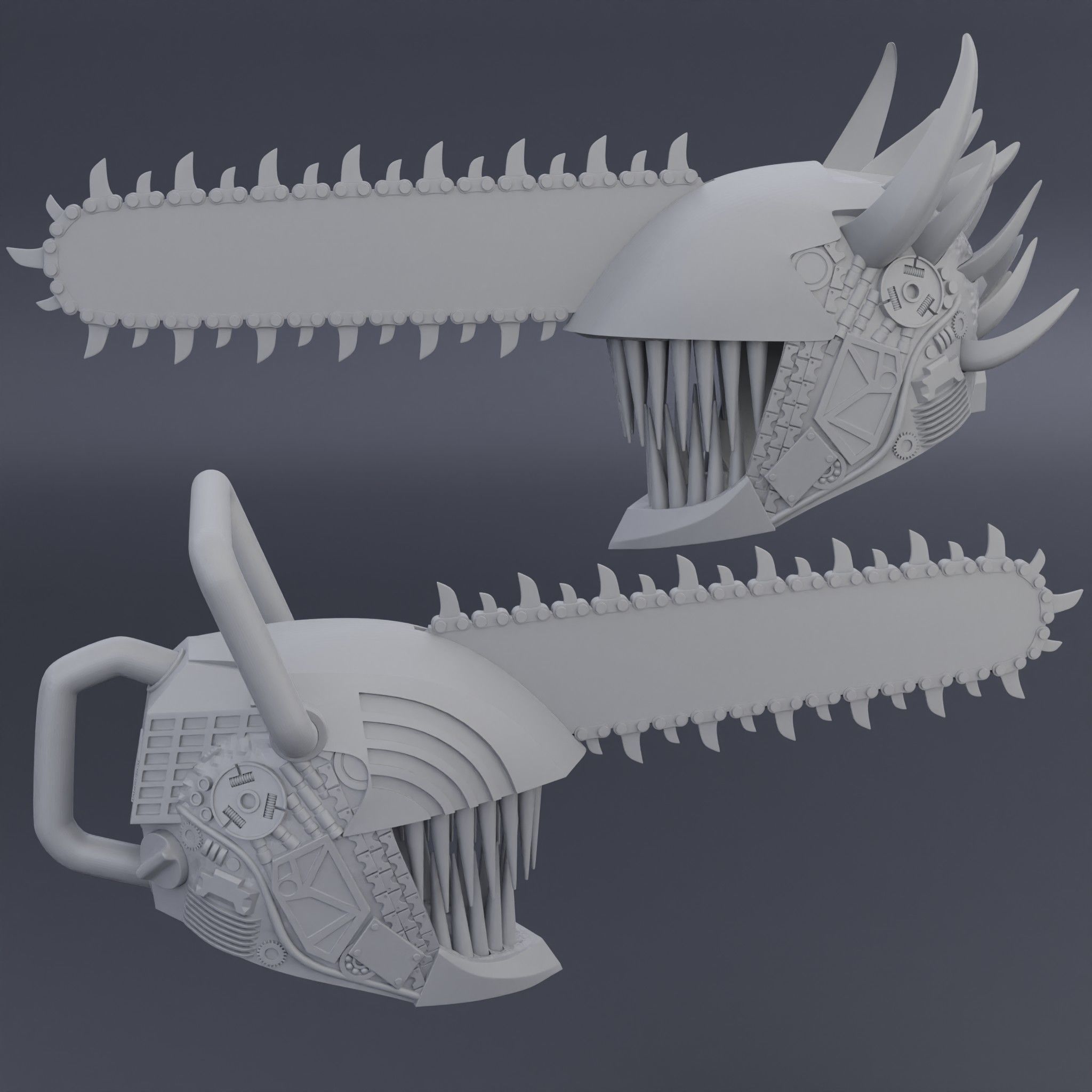 Chainsaw man Devil Denji helmets 3D model 3D printable CGTrader