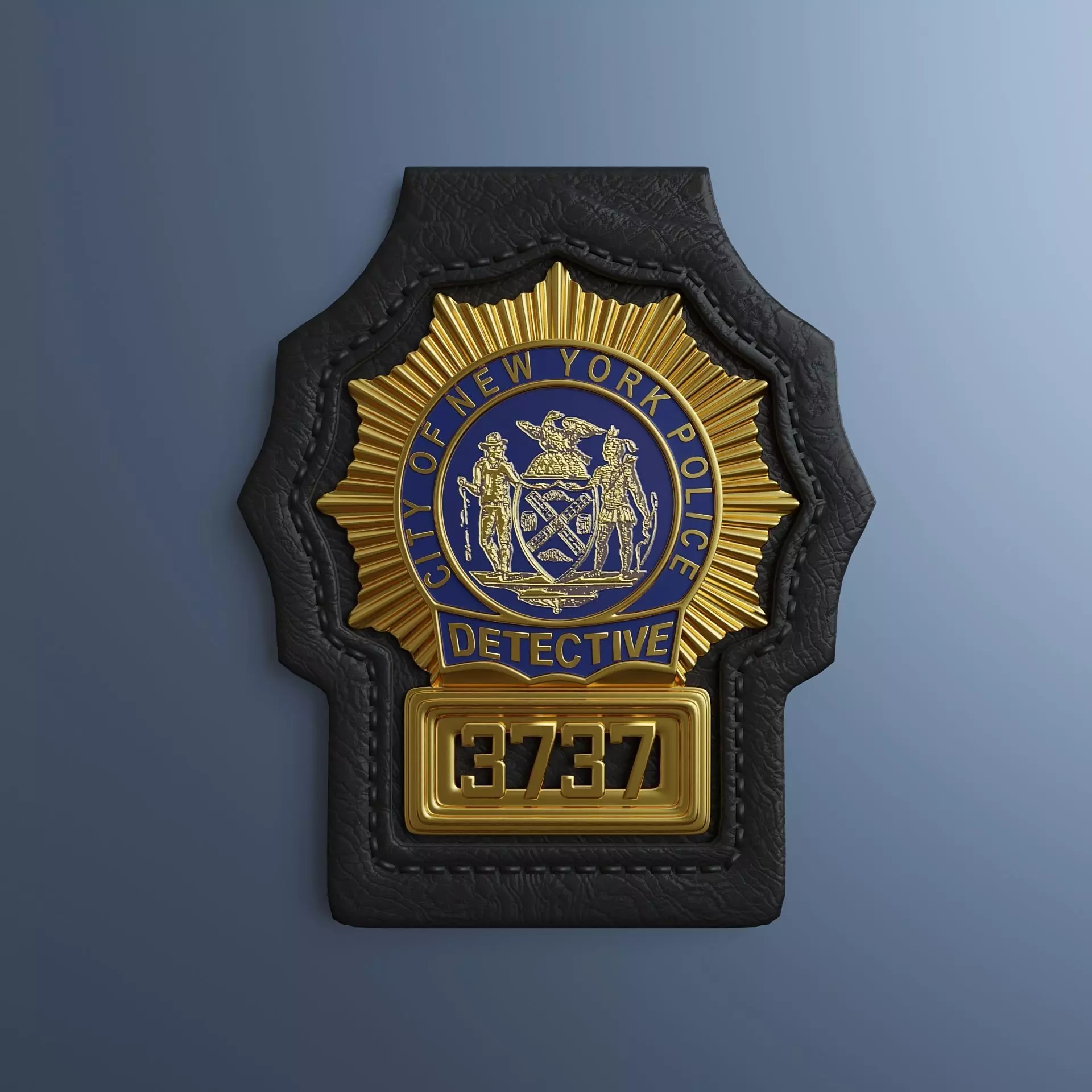 New york city police badge 3D model_0