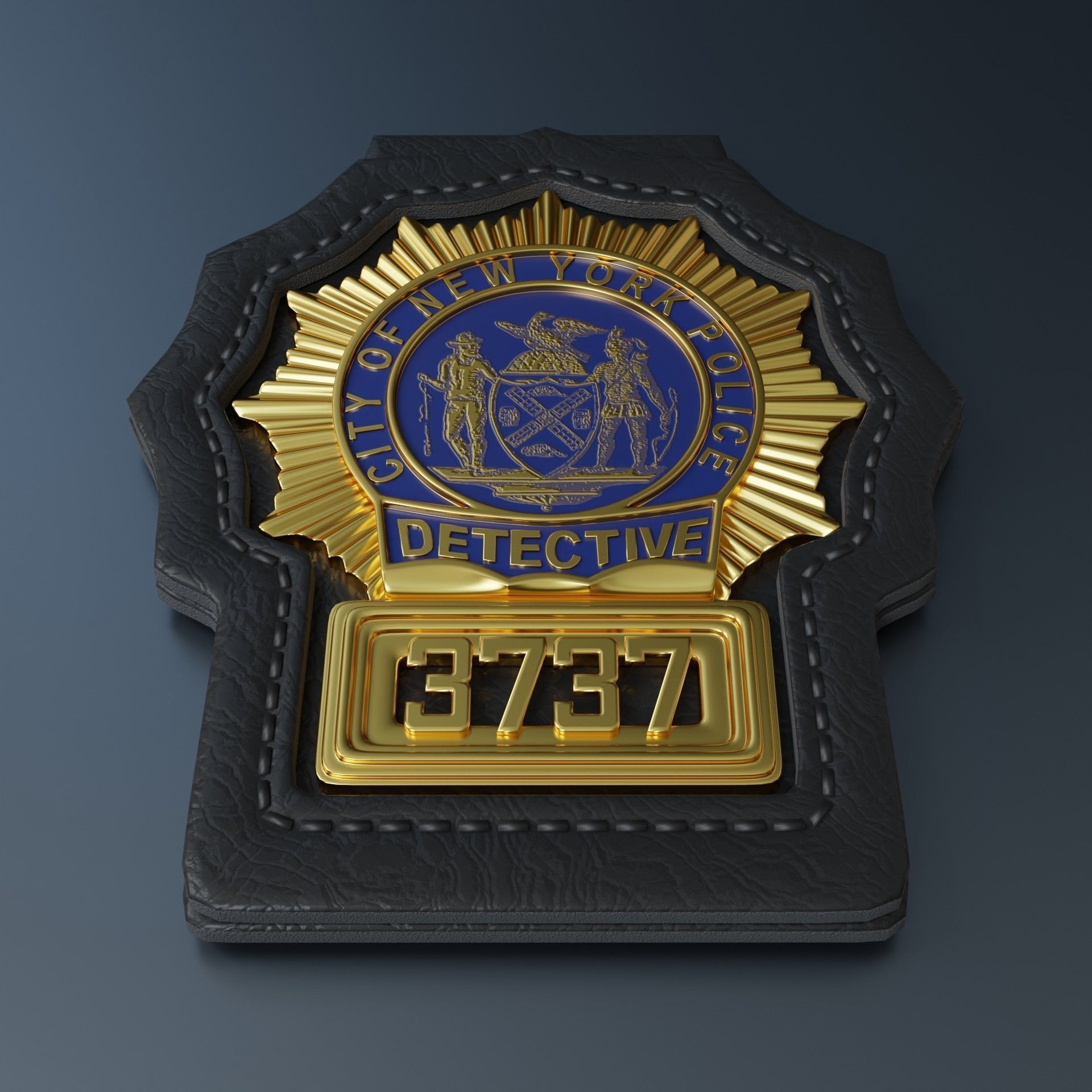 New york city police badge 3D model_4