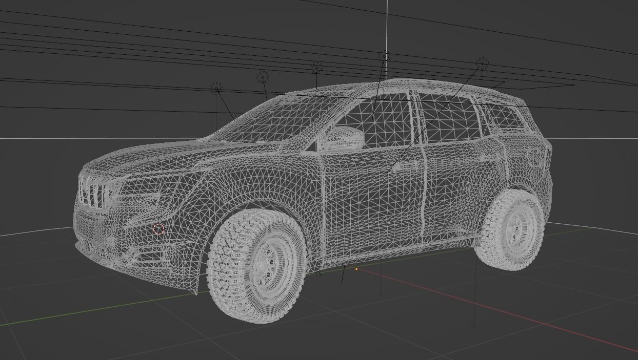 xuv 700 3D model_8
