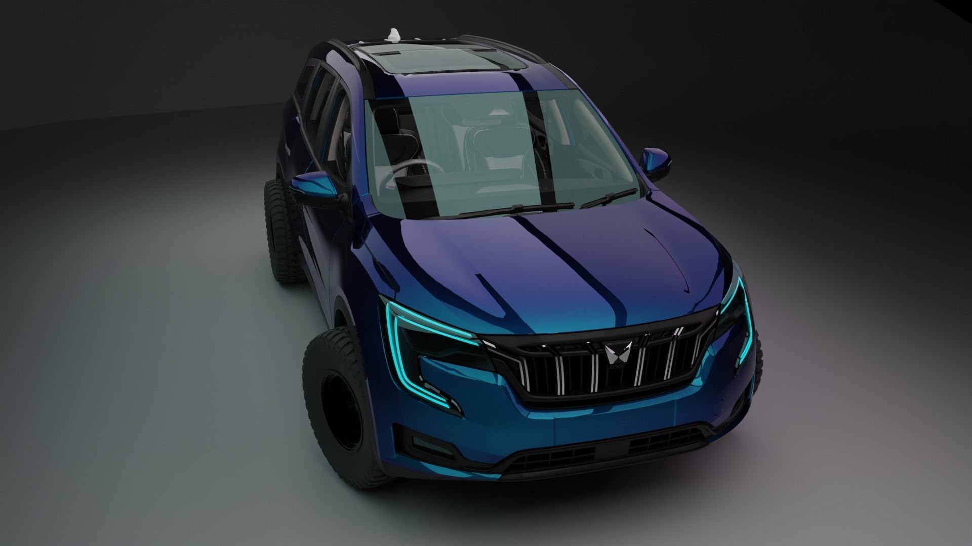 xuv 700 3D model_4